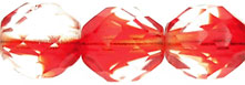 Fire-Polish 10mm (loose) : Crystal/Siam Ruby