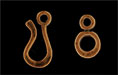 Large Hook and Eye Clasp : Antique Copper