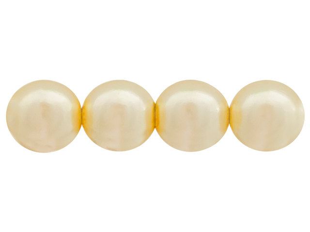 Round Beads 4mm (loose) : Pearl Coat - Cream