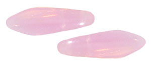 CzechMates Two Hole Daggers 16 x 5mm (loose) : Milky Pink