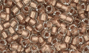 Matubo Seed Bead 7/0 (loose) : Crystal - Copper-Lined
