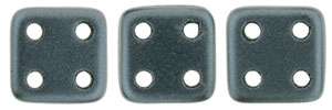 CzechMates QuadraTile 6 x 6mm (loose) : Pearl Coat - Charcoal