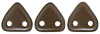 CzechMates Triangle 6mm (loose) : Pearl Coat - Bistre