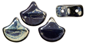 Matubo Ginkgo Leaf Bead 7.5 x 7.5mm (loose) : Navy Blue - Rembrandt
