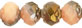 Small Rosebud Firepolish 5/6mm : Hematitie Luster - Soft Peach Opal