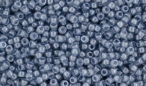 Matubo Seed Bead 11/0 Tube 2.5" : Luster - Transparent Blue