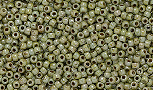 Matubo Seed Bead 11/0 Tube 2.5" : Ultra Luster - Opaque Green