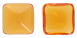CABOCHON Glass Stone, Square 14x14mm: Topaz