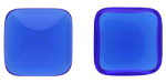 CABOCHON Glass Stone, Square 14x14mm: Sapphire