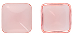 CABOCHON Glass Stone, Square 14x14mm:  Rosaline