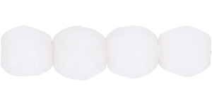 Fire-Polish 2mm (loose) :  White