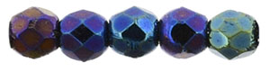 Fire-Polish 2mm (loose) : Iris - Blue