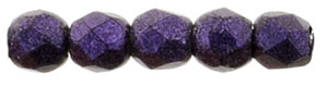 Fire-Polish 2mm (loose) : Metallic Suede - Purple