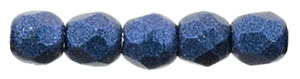 Fire-Polish 2mm (loose) : Metallic Suede - Blue