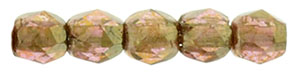 Fire-Polish 2mm (loose) : Luster - Rose/Gold Topaz