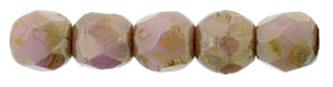 Fire-Polish 2mm (loose) : Luster - Opaque Rose/Gold Topaz