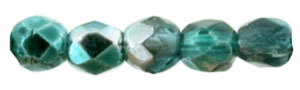 Fire-Polish 2mm (loose) : Mirror - Teal