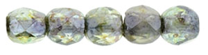 Fire-Polish 2mm (loose) : Luster - Transparent Green