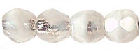 Fire-Polish 3mm (loose) : Crystal/White