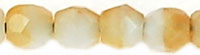 Fire-Polish 3mm (loose) : White/Beige