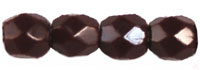 Fire-Polish 3mm (loose) : Opaque Cocoa Brown