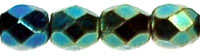 Fire-Polish 3mm (loose) : Iris - Green