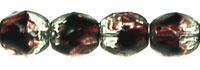 Fire-Polish 3mm (loose) : Emerald/Brown