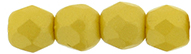 Fire-Polish 3mm (loose) : Powdery - Yellow