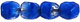 Firepolish 3mm (loose) : Sapphire/Crystal