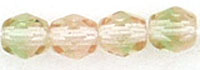 Fire-Polish 3mm (loose) : Green/Pink