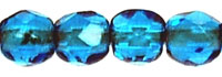 Fire-Polish 3mm (loose) : Dk Capri Blue