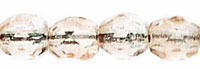 Fire-Polish 3mm (loose) : Crystal/Rosaline