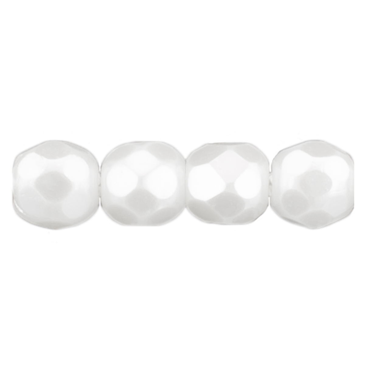 Fire-Polish 3mm (loose) : Pearl Coat - White