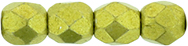 Fire-Polish 3mm (loose) : ColorTrends: Saturated Metallic Primrose Yellow