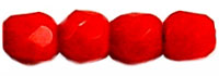 Fire-Polish 3mm (loose) : Opaque Lt Red