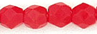Fire-Polish 3mm (loose) : Opaque Red