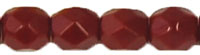 Fire-Polish 3mm (loose) : Opaque Red