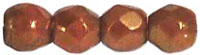 Fire-Polish 3mm (loose) : Luster - Opaque Rose/Gold Topaz