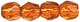 Fire-Polish 3mm (loose) : Dk Topaz - Copper-Lined