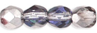 Fire-Polish 3mm (loose) : Crystal/Heliotrope