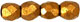 Firepolish 3mm (loose) : Matte - Metallic Aztec Gold