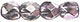 Firepolish 3mm (loose) : Coated - 1/2 Silver/Violet