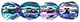 Fire-Polish 3mm (loose) : Dual Coated - Pink/Blue