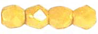 Fire-Polish 3mm (loose) : Luster - Opaque Yellow
