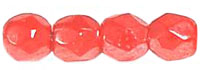 Fire-Polish 3mm (loose) : Luster - Opaque Lt Red