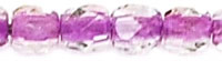 Fire-Polish 3mm (loose) : Crystal - Violet-Lined