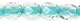 Firepolish 3mm (loose) : Crystal - Green Turquoise-Lined