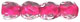 Firepolish 3mm (loose) : Crystal - Rose-Lined