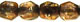 Firepolish 3mm (loose) : Luster - Transparent Gold/Smokey Topaz