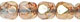 Firepolish 3mm (loose) : Luster Goldish - Pink Stone